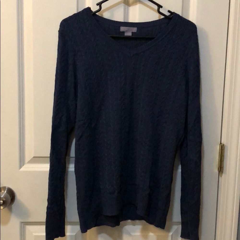 Navy cable knit sweater